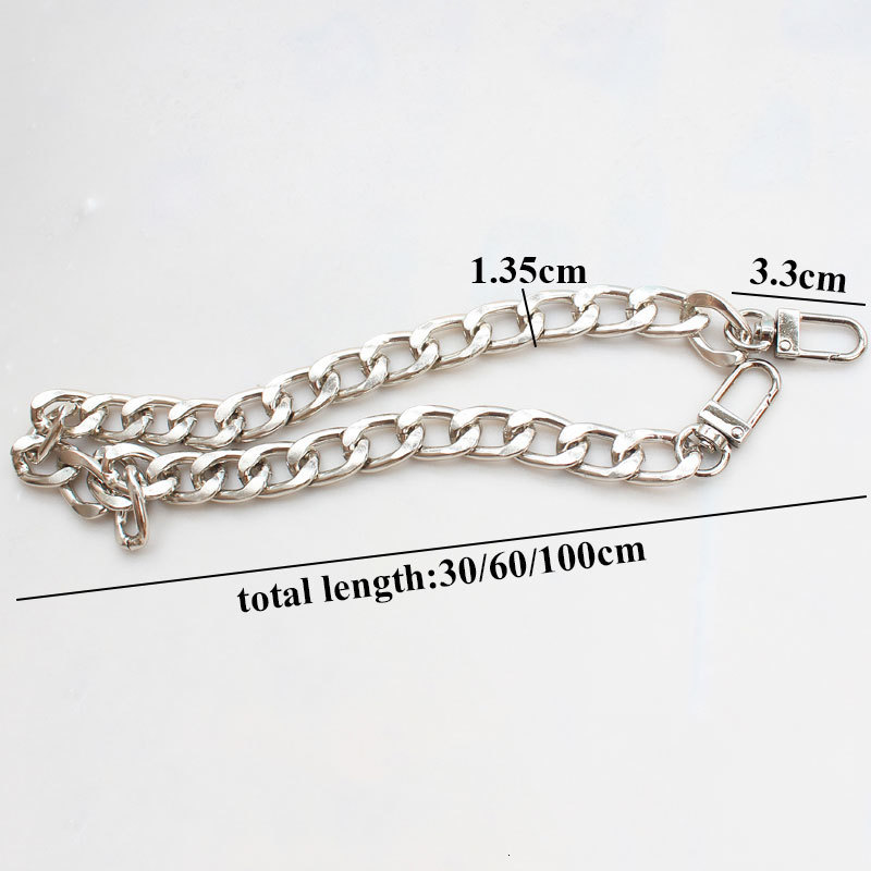 Bag Parts Accessories Thick Aluminum Chain For s Replacement Purse Shoulder Crossbody Strap DIY 3060100cm Cluth Small Handbag Handle 221116
