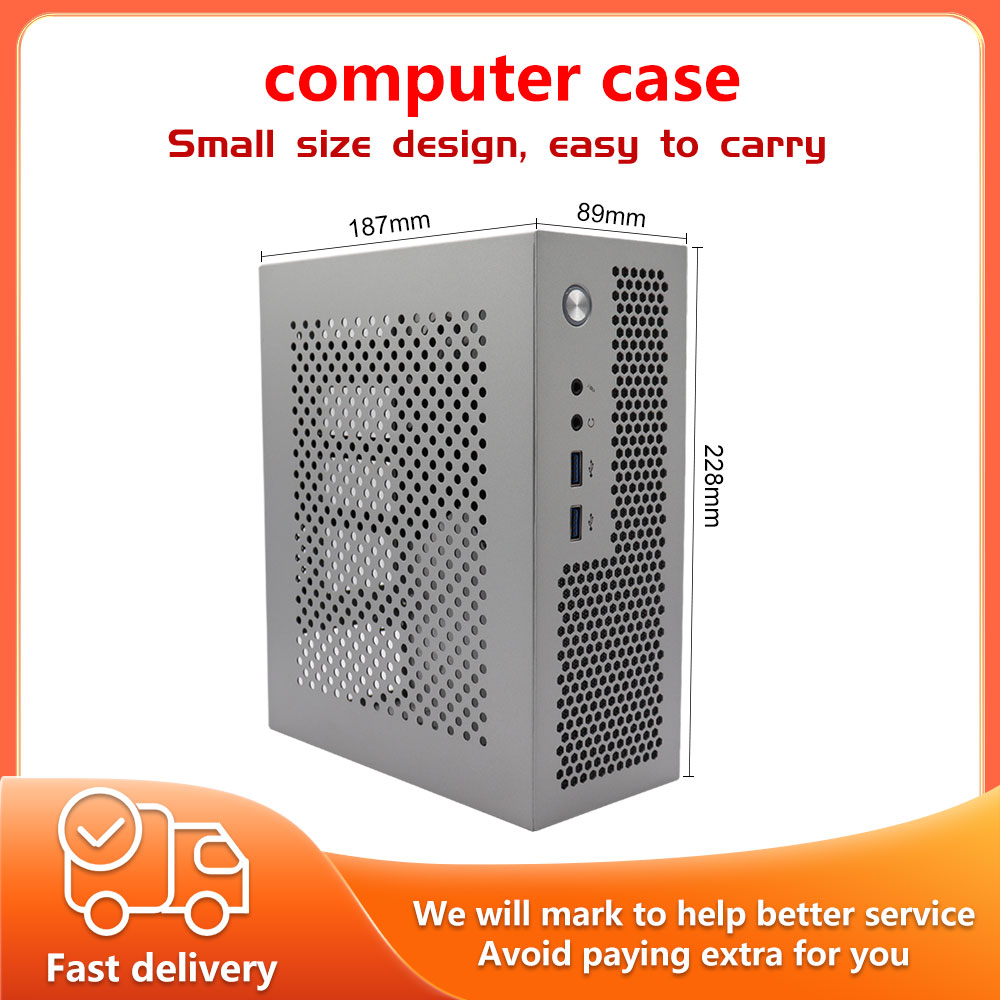 

Computer Case Mini ATX HTPC case ITX motherboard small 1U/Flex power supply Gaming PC Chasis for Home and Office