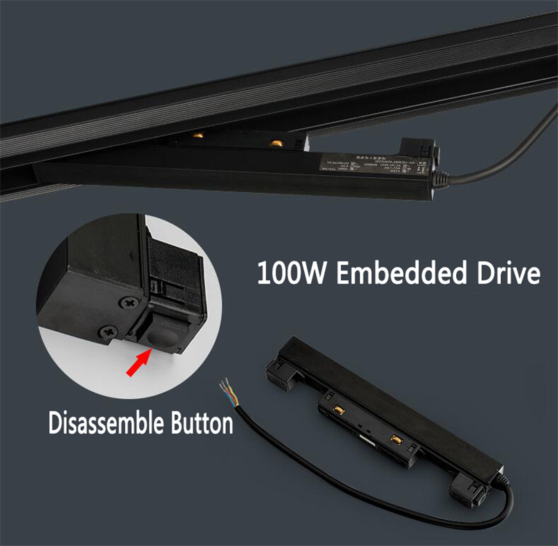 Modern Magnetic Track Lights Embedded LED Floodlight Grillelight Living Room Without Main Light Lighting Grille Lamp Suit