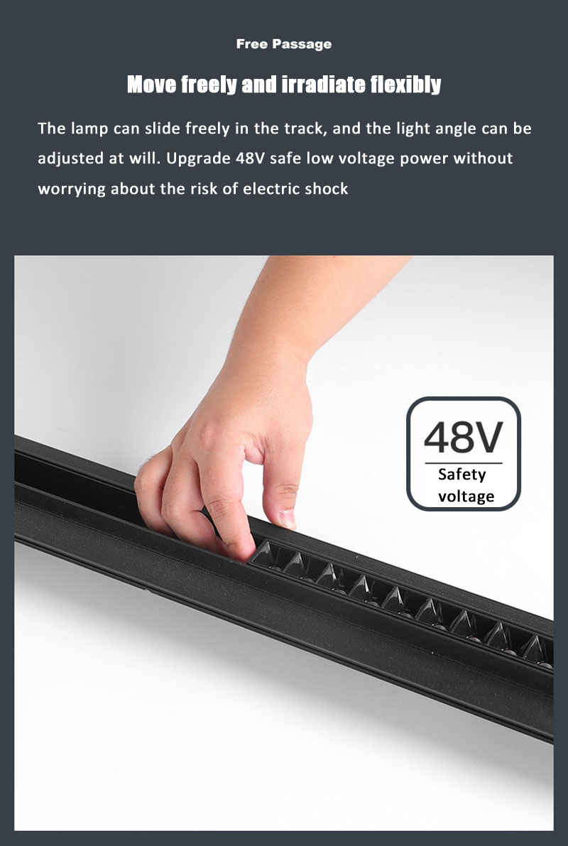 Modern Magnetic Track Lights Embedded LED Floodlight Grillelight Living Room Without Main Light Lighting Grille Lamp Suit