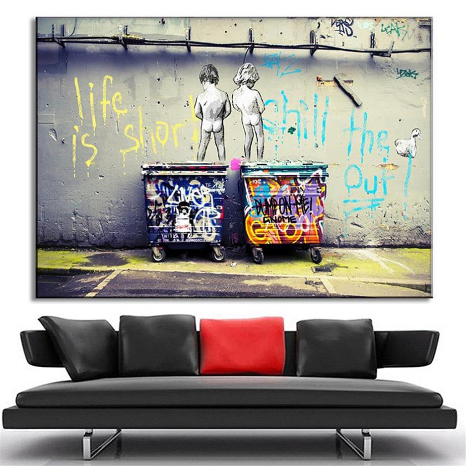 Fashion Life is short BANKSY canvas painting wall pictures for living room wall art decoration pictures poster and print Unframed2179
Fashion Life is short BANKSY canvas painting wall pictures for living room wall art decoration pictures poster and print Unframed2179