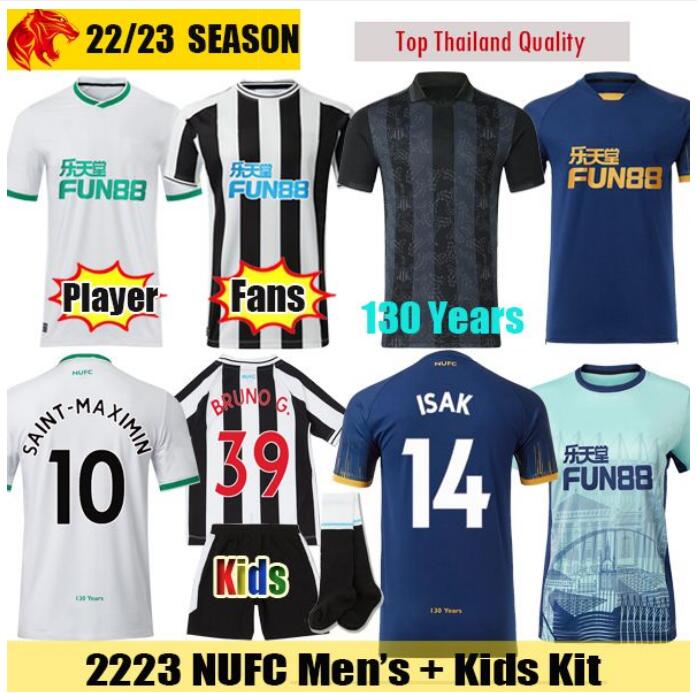 22 23 Newcastle Soccer Jerseys BRUNO G. 2022 2023 NUFC 130 Years JOELINTON ISAK Fans Player Version United MAXIMIN WILSON 130th Football Shirt Mens Jersey Kids kit 666
22 23 Newcastle Soccer Jerseys BRUNO G. 2022 2023 NUFC 130 Years JOELINTON ISAK Fans Player Version United MAXIMIN WILSON 130th Football Shirt Mens Jersey Kids kit 666
