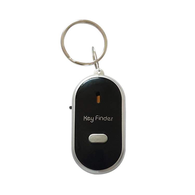 LED Whistle Key Finder Flashing Beeping Sound Control Alarm Anti-Lost Key Locator Finder Tracker with KeyRing Mini Keychain