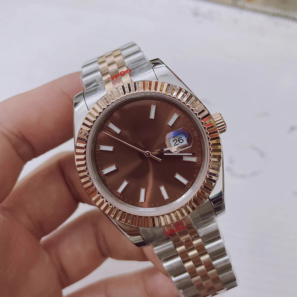 U1 ST9 Steel Everose Gold Dial Bezel Watch 41mm Automatic Mechianical Wristwatches Jubilee Strap Sapphire Movement Two Tone Steel Mens Watches