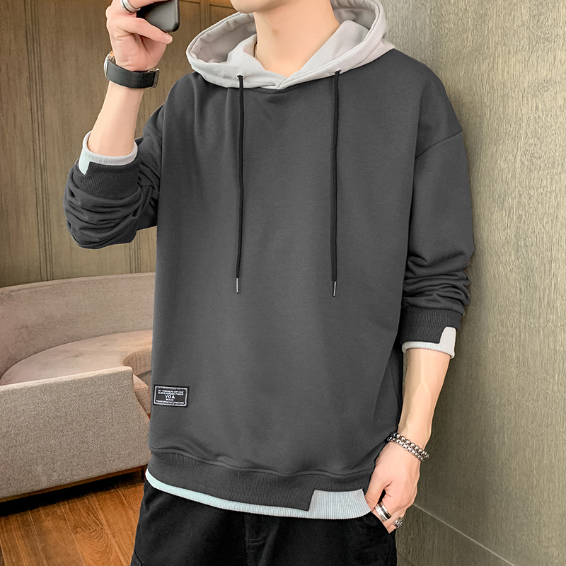 Mens Hoodies Sweatshirts Men Casual Harajuku Male Solid Color Pullover Tops Spring Autumn Fashion Hooded Clothing 221117