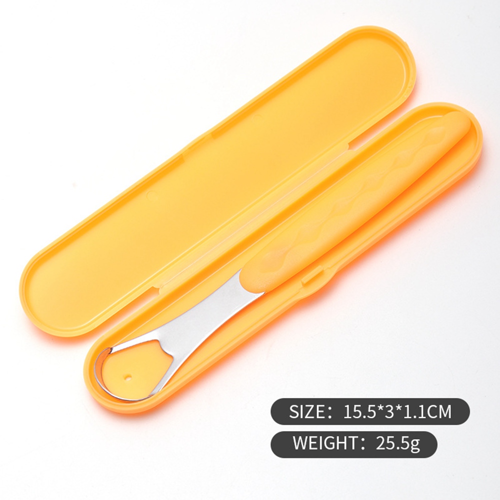 Stainless Steel Oral Tongues Brush Tongue Scraper with Portable Travel Case U Shape Tongue Cleaner for Adult Fresh Breath 302