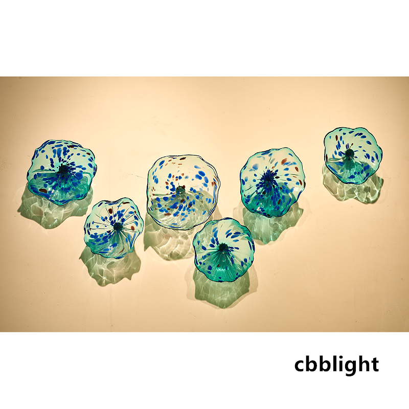 Clever Design Bluish Colors Point Designer Wall Lamps Art Flower Wall Mounted Decorative Murano Glass Plates Dia20-45CM 6pcs/set LRP004
Clever Design Bluish Colors Point Designer Wall Lamps Art Flower Wall Mounted Decorative Murano Glass Plates Dia20-45CM 6pcs/set LRP004