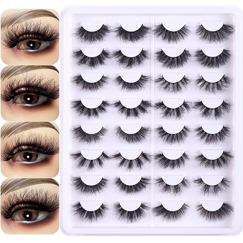 Multilayer Thick Mink False Eyelashes 16 Pairs Set Naturally Soft and Delicate Handmade Reusable Curly Fake Lashes Messy Crisscross Eyelash Extensions
Multilayer Thick Mink False Eyelashes 16 Pairs Set Naturally Soft and Delicate Handmade Reusable Curly Fake Lashes Messy Crisscross Eyelash Extensions