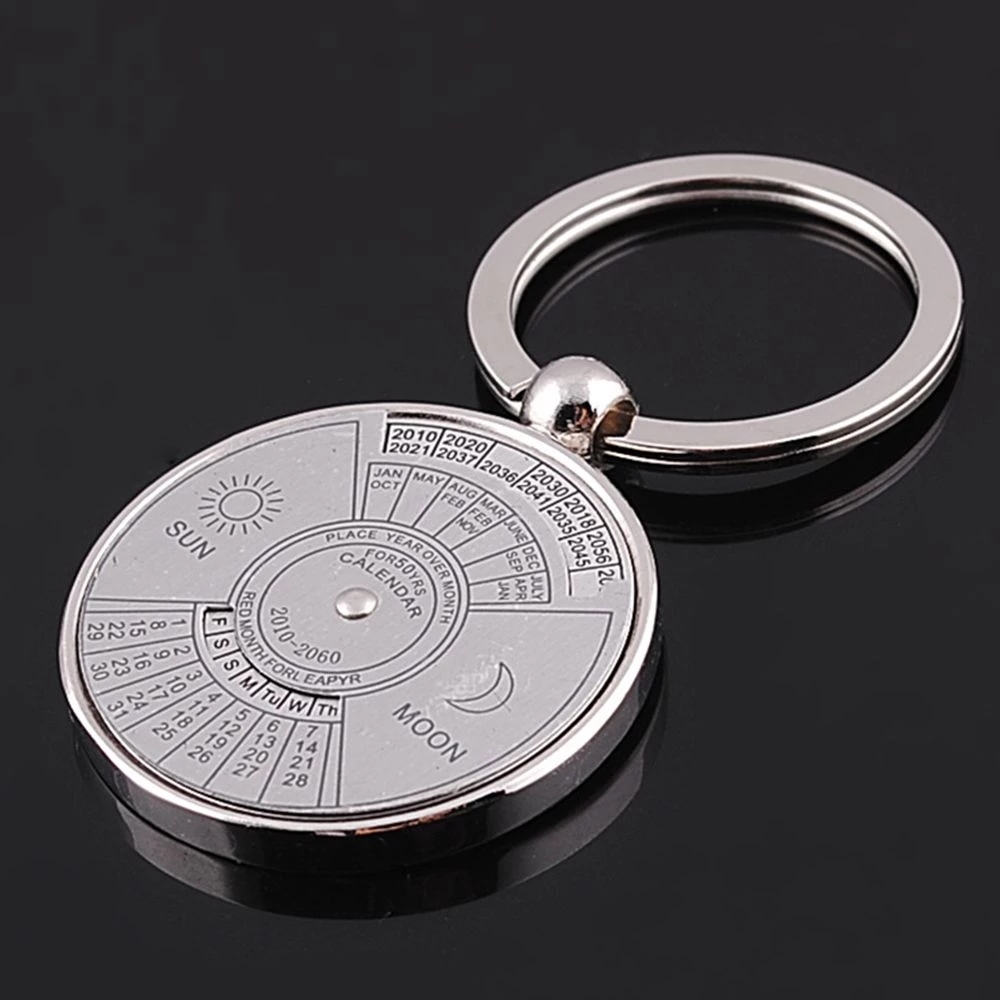 Party Supplies Mini 50 year perpetual calendar men's and women's universal key chain unique metal car key ring
Party Supplies Mini 50 year perpetual calendar men's and women's universal key chain unique metal car key ring