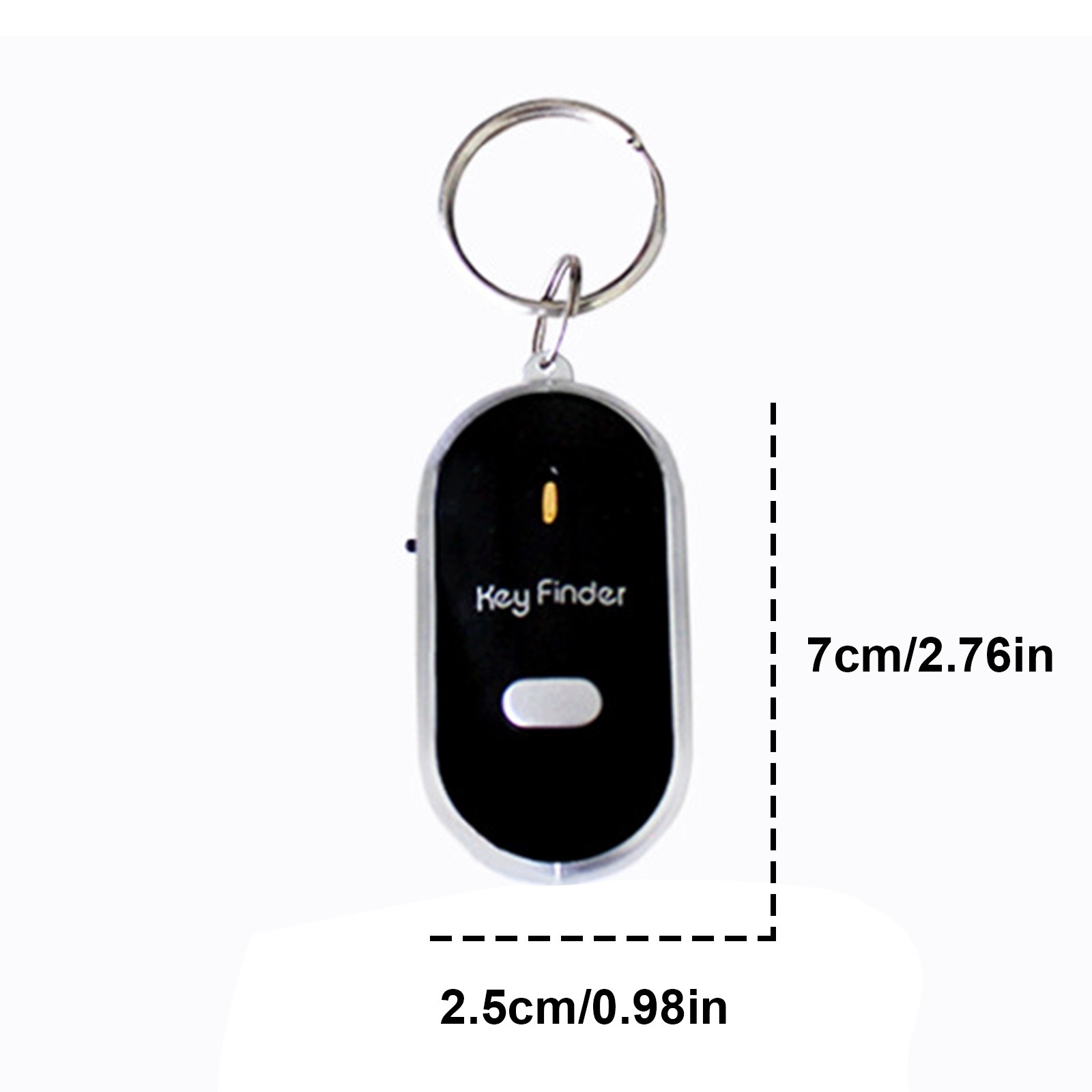 LED Whistle Key Finder Flashing Beeping Sound Control Alarm Anti-Lost Key Locator Finder Tracker with KeyRing Mini Keychain