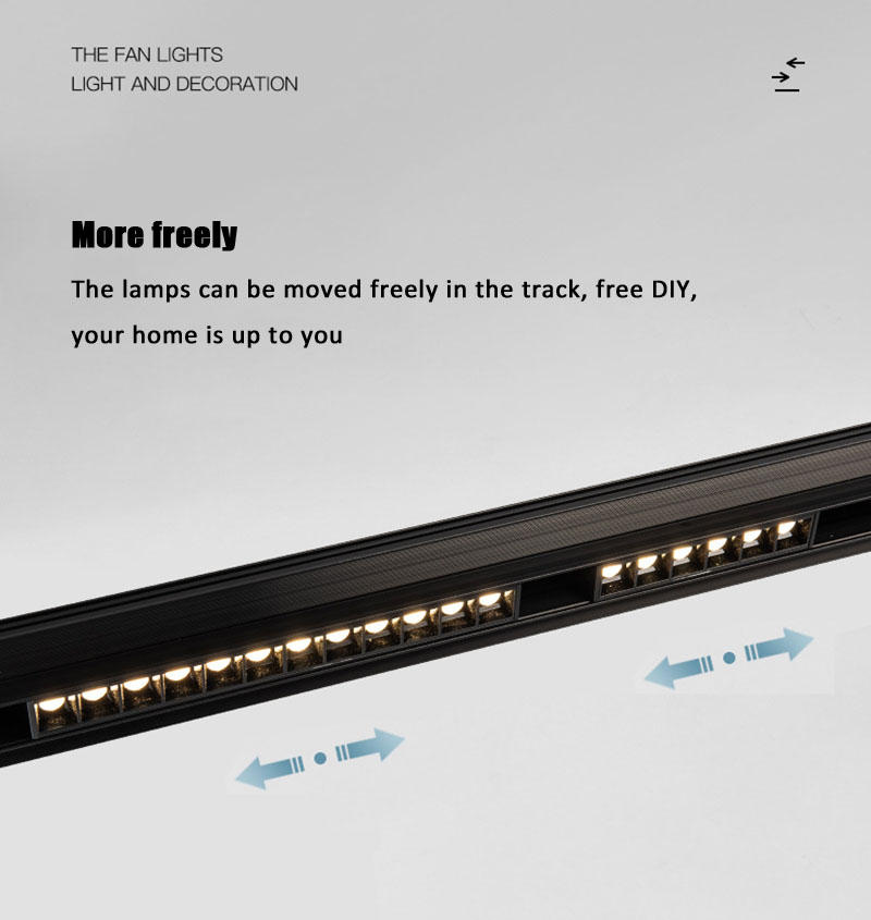 Modern Magnetic Track Lights Embedded LED Floodlight Grillelight Living Room Without Main Light Lighting Grille Lamp Suit