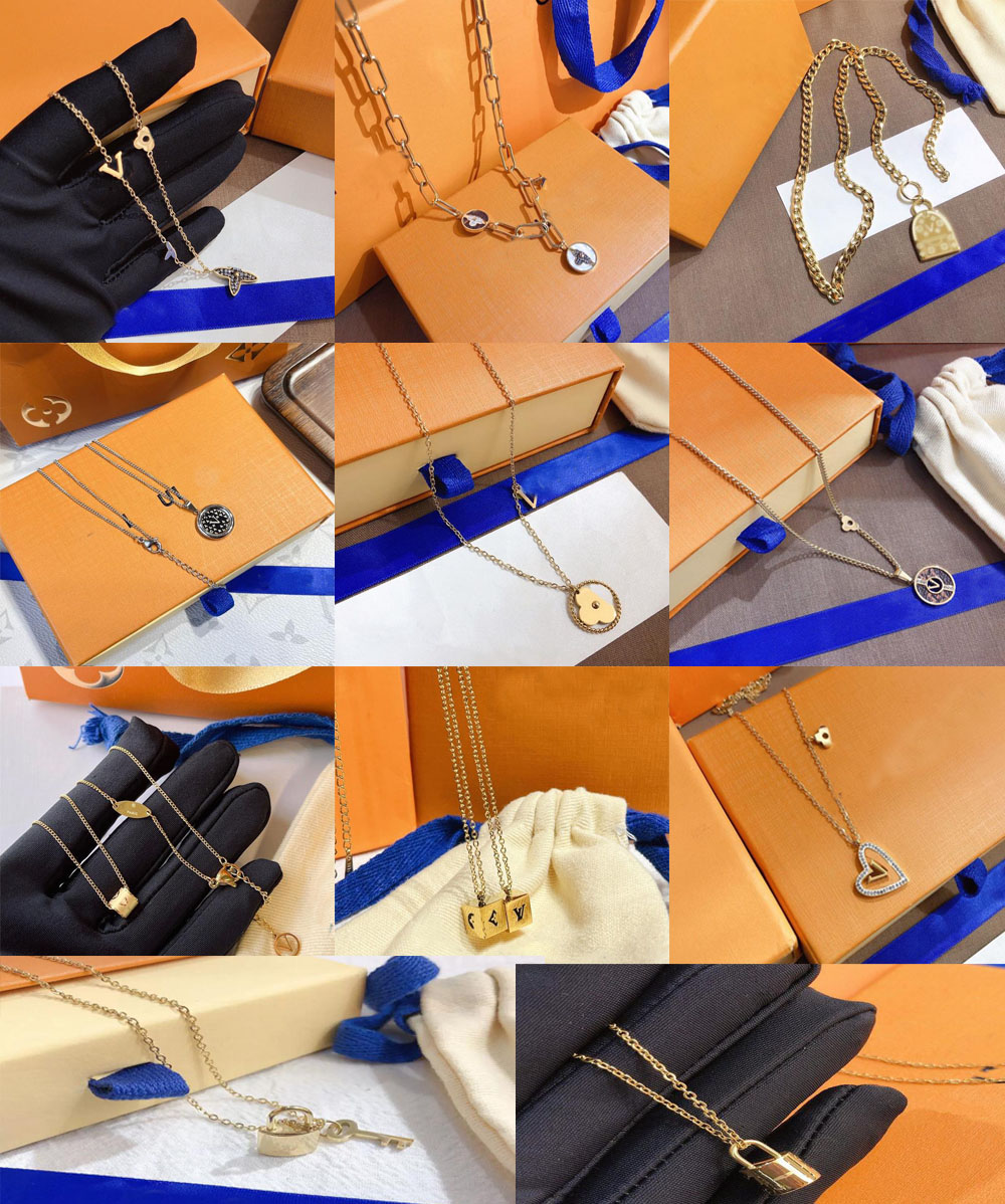Women Luxury Designer Necklace Choker Chain Pendant Fashion 18K Gold Plated Stainless Steel Letter Necklaces Wedding Jewelry Accessories Gift
Women Luxury Designer Necklace Choker Chain Pendant Fashion 18K Gold Plated Stainless Steel Letter Necklaces Wedding Jewelry Accessories Gift