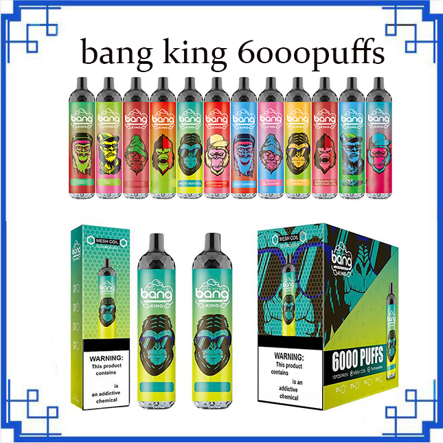 Bang king 6000Puffs mesh coil Disposable cigarette 14ml Pre-filled vape Cartridge 850mAh Rechargeable Battery Vaporizers vs ultra esco bars h2o
Bang king 6000Puffs mesh coil Disposable cigarette 14ml Pre-filled vape Cartridge 850mAh Rechargeable Battery Vaporizers vs ultra esco bars h2o