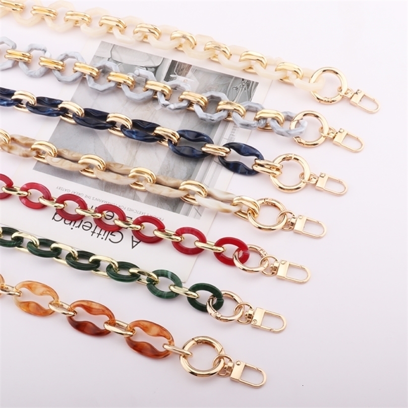 Bag Parts Accessories Acrylic Chain Strap Removable Colourful Womens Resin chain of bags Purse Fishbone 221116