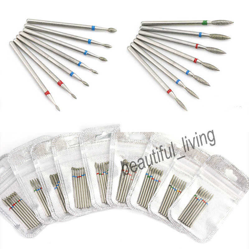 7 Diamond Nail Drill Bits Milling Cutter Set Cutters Manicure Silicon Stone Pedicure Electric Mill Manicure Machine Brocas Para Unas Nagelbohrer