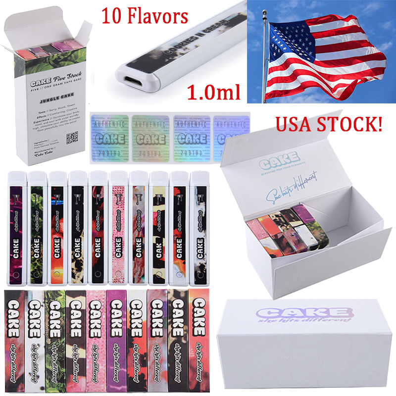 10 Flavors Cake Disposable Vape Pens E Cigarette 1.0ml Empty Disposables Device Oil Vaporizer Cartridge 280mAh Rechargeable Vapes Stock in the US Warehouse
10 Flavors Cake Disposable Vape Pens E Cigarette 1.0ml Empty Disposables Device Oil Vaporizer Cartridge 280mAh Rechargeable Vapes Stock in the US Warehouse