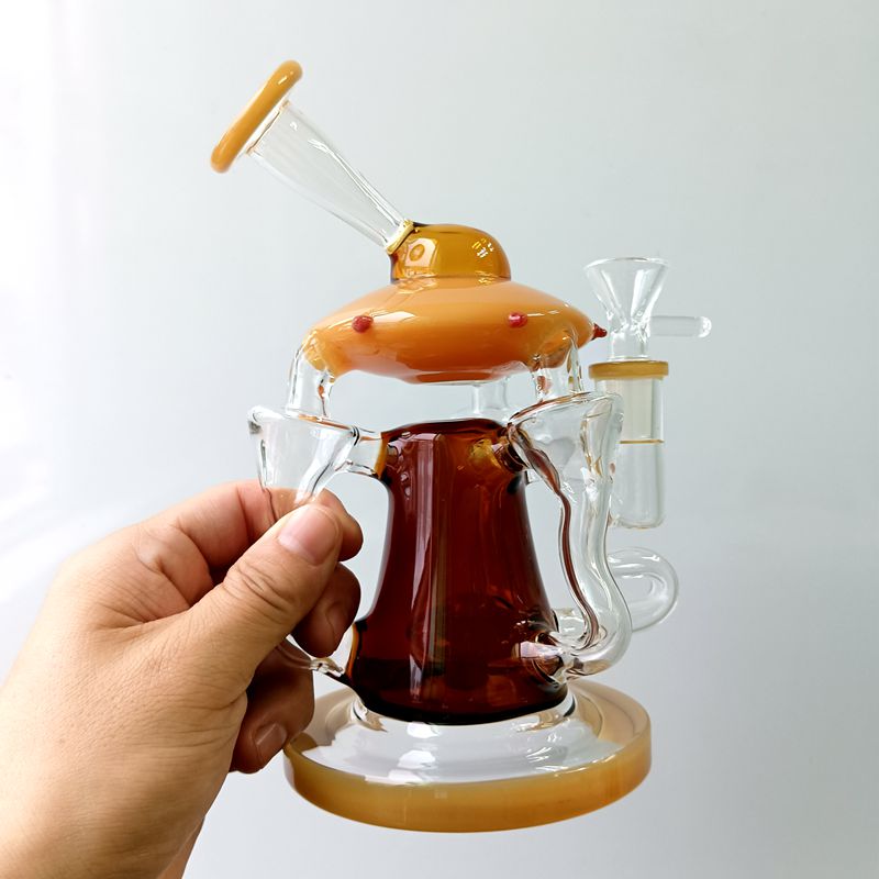 Creative UFO Glass Bong Hookahs Yellow Thick Water Dab Rig with Percolator Mini Straight Tube Smoking Pipes
Creative UFO Glass Bong Hookahs Yellow Thick Water Dab Rig with Percolator Mini Straight Tube Smoking Pipes