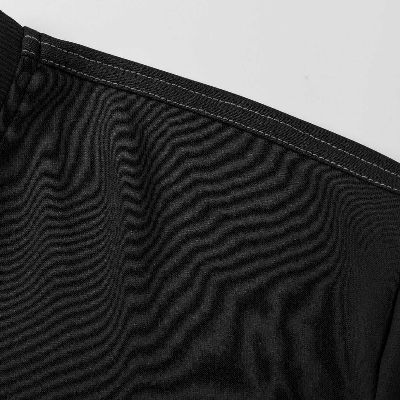 Mens Hoodies Sweatshirts Men Solid Drop Shoulder 2 In 1 Sweatshirt 221117