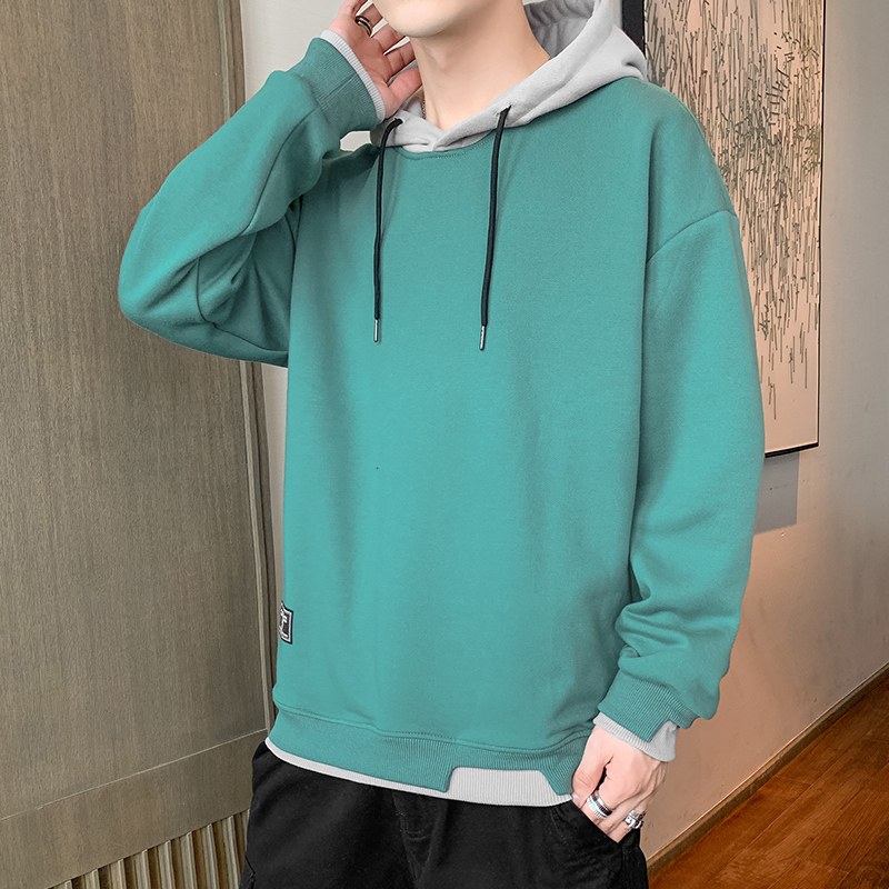 Mens Hoodies Sweatshirts Men Casual Harajuku Male Solid Color Pullover Tops Spring Autumn Fashion Hooded Clothing 221117