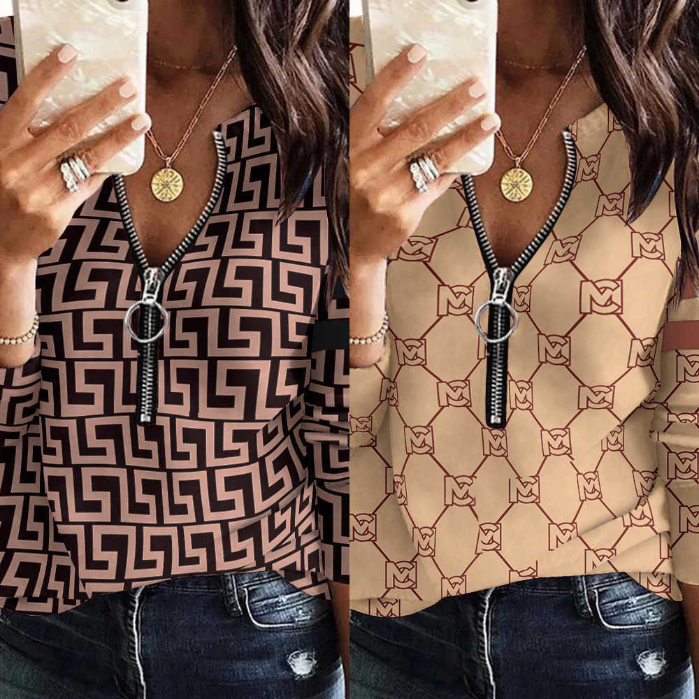 Women Clothes Printed T Shirts Long Sleeve T-shirts Woman Zipper Sweater Tee Tshirts Autumn 2022 New Fashion Casual Women' Top, Light two
Women Clothes Printed T Shirts Long Sleeve T-shirts Woman Zipper Sweater Tee Tshirts Autumn 2022 New Fashion Casual Women' Top, Light two
