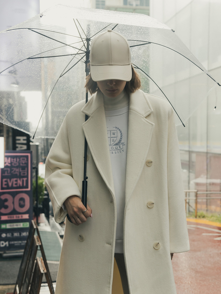 Womens Wool Blends Winter Women Elegant Long Woolen Coat With Belt Solid Casual Double Breasted Chic Outerwear Ladies Overcoat Female Clothes 221117