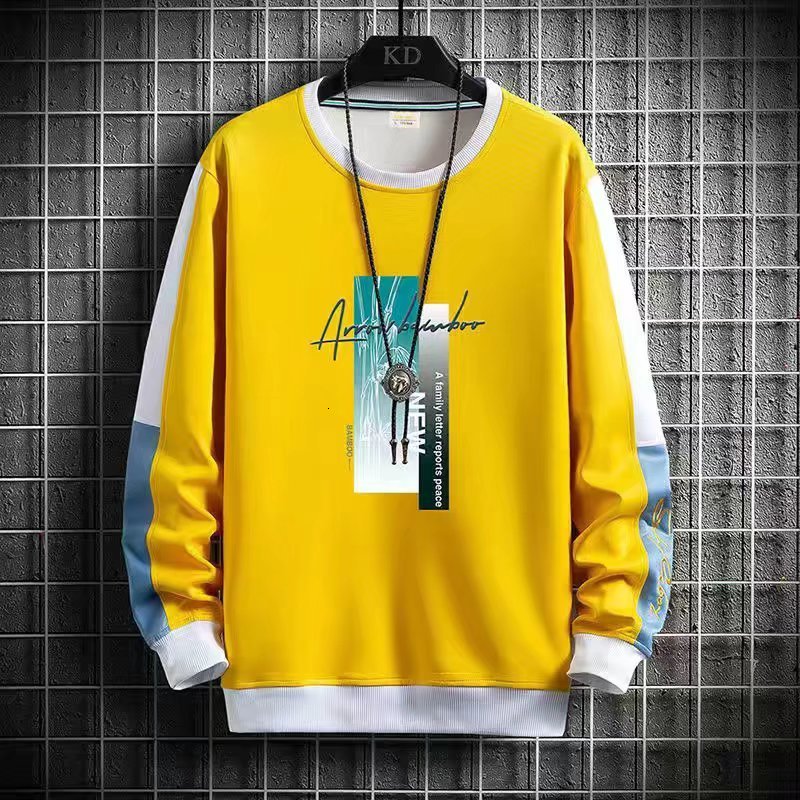 Mens Hoodies Sweatshirts 2012 Korean Fashion Harajuku ONeck Long Sleeve Casual Clothing Spring Autumn 221117
