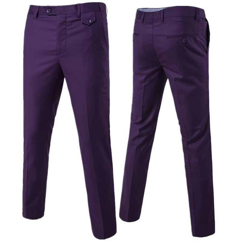 Mens Pants Quality Suit Solid Color Casual Business Office Trousers Slim Groom Dress Wedding Large Size 6XL 221117