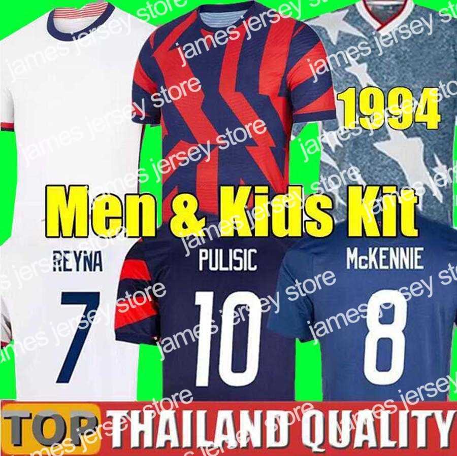 Soccer Jerseys Custom PULISIC DEST MCKENNIE Away Soccer Jerseys 21 22 AARONSON MUSAH usAS MORGAN LLOYD America Football Shirt United States LLETG