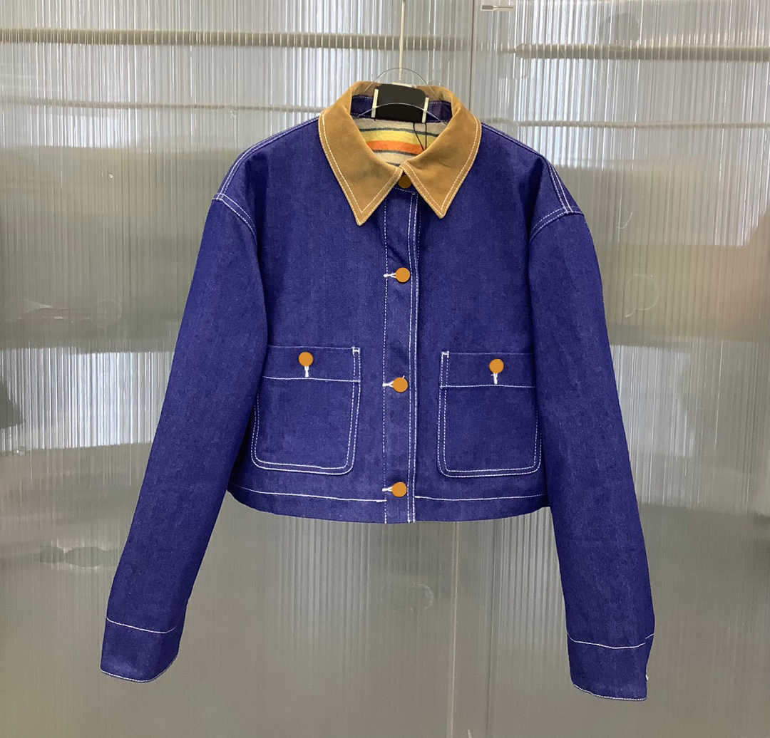 Jacket Womens Jackets Reversible Color Matching Lapels Short Outerwear Lined Stripe Printing Button Flap Long-sleeved Denim Coats Loose Profile Women Clothes, 14
Jacket Womens Jackets Reversible Color Matching Lapels Short Outerwear Lined Stripe Printing Button Flap Long-sleeved Denim Coats Loose Profile Women Clothes, 14