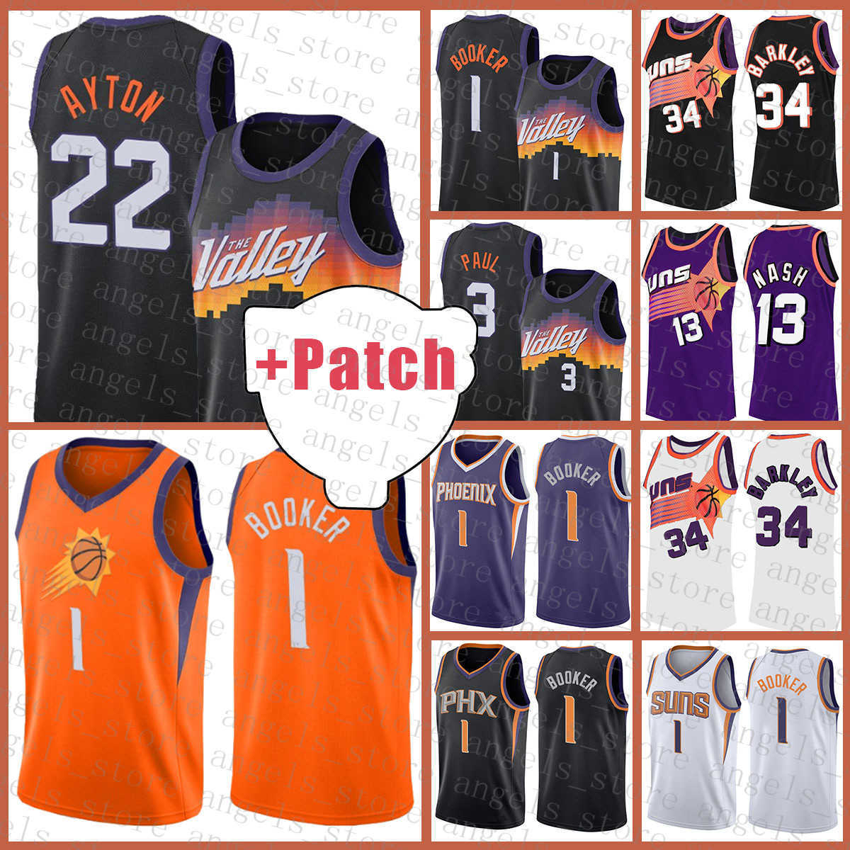 2021 New Suns Basketball Jersey Devin 1 Booker Chris 3 Paul Deandre 22 Ayton Steve 13 Nash Charles 34 Barkley Purple Silver, Jersey-taiyang fugu
2021 New Suns Basketball Jersey Devin 1 Booker Chris 3 Paul Deandre 22 Ayton Steve 13 Nash Charles 34 Barkley Purple Silver, Jersey-taiyang fugu