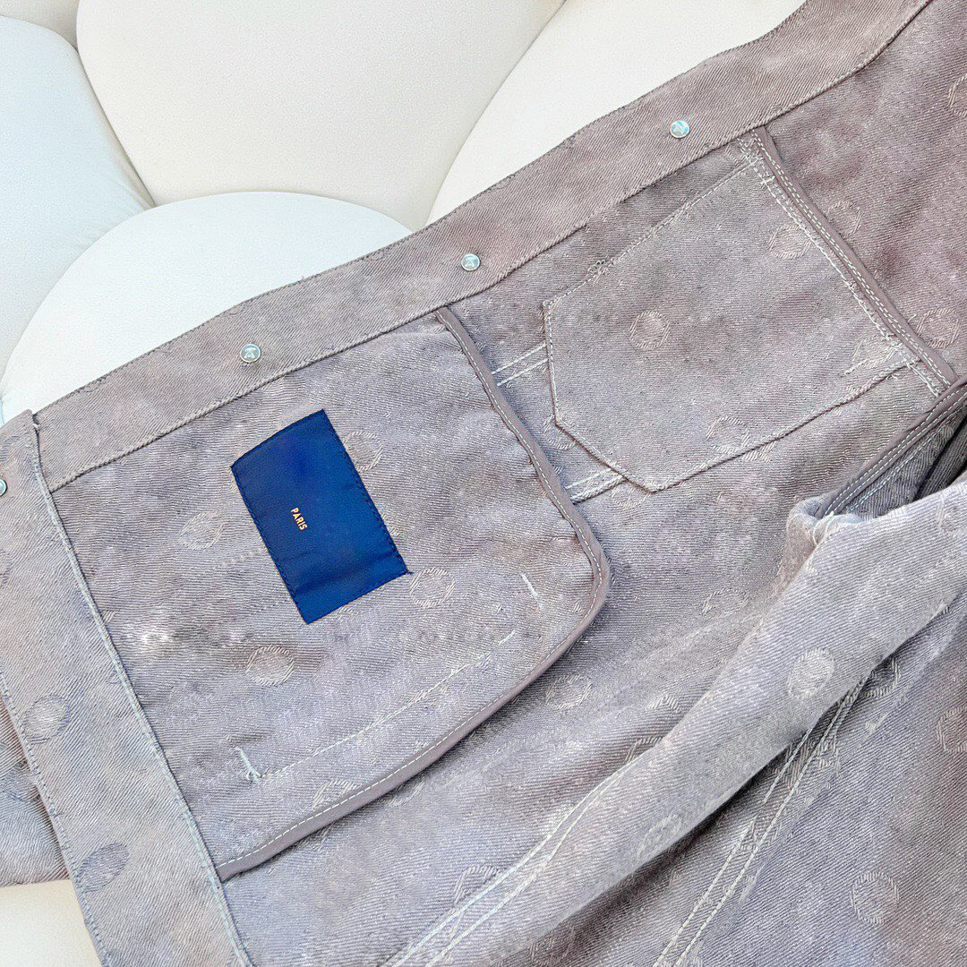 DUYOU Mens Jackets Full Logo Pattern Denim Jacket Classic Washed Shirts High-End Fashion For Men Women Jacket Tops 851081