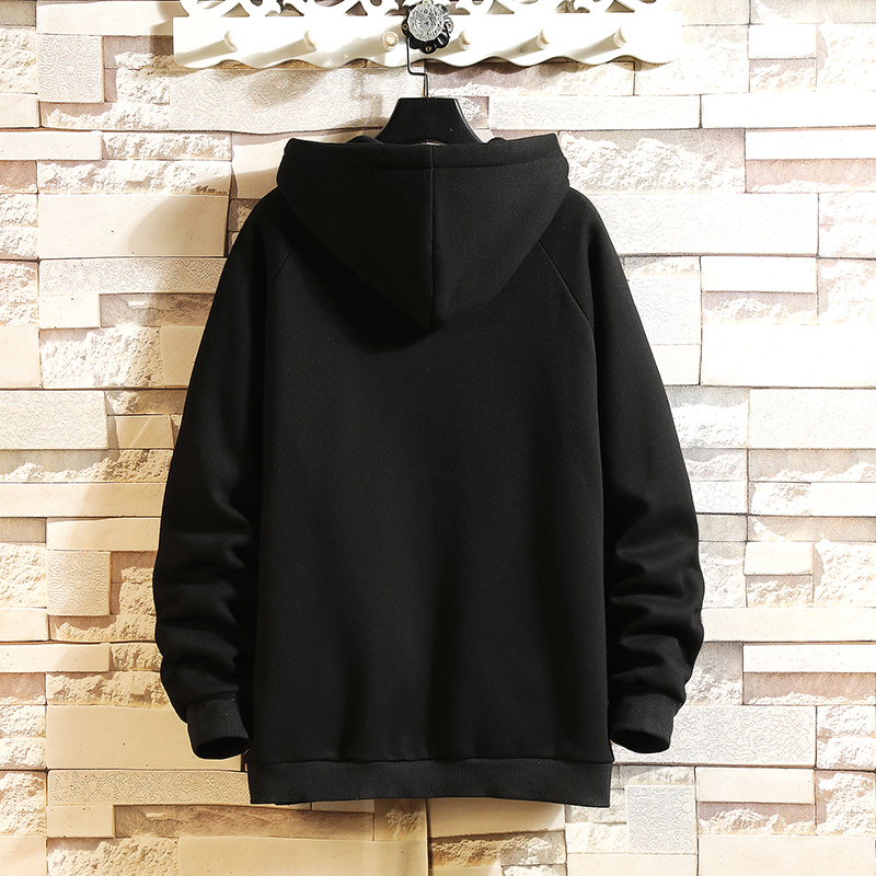 Mens Hoodies Sweatshirts Japan Style Casual ONeck Spring Autumn Black Hoodie Sweatshirt MenS Thick Fleece Hip Hop Skateboard Streetwear Clothes 221117