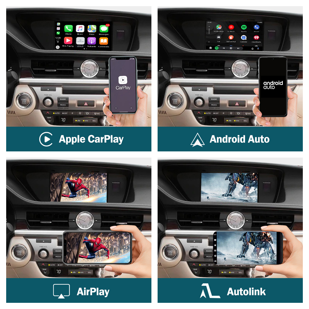 Wireless CarPlay for Lexus ES 2014-2019 with Android Auto Mirror Link AirPlay Car Play Functions