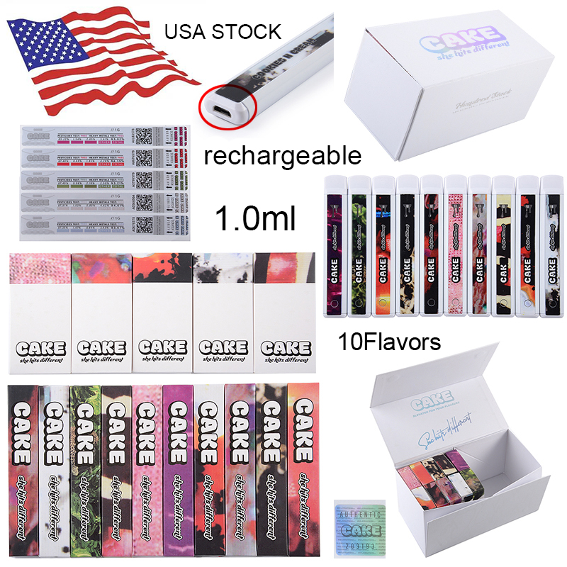 CAKE BAR Disposable Vapes Pen E Cigarette Rechargeable Empty 1.0ML Pods Vaporizers Carts 280mah IN USA Warehouse
CAKE BAR Disposable Vapes Pen E Cigarette Rechargeable Empty 1.0ML Pods Vaporizers Carts 280mah IN USA Warehouse