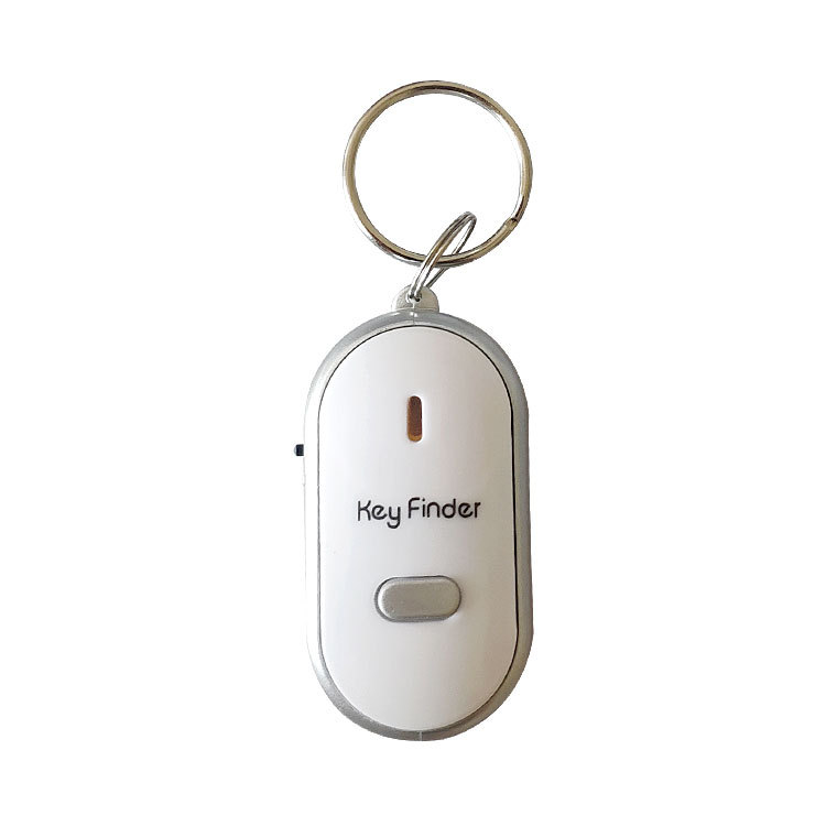 LED Whistle Key Finder Flashing Beeping Sound Control Alarm Anti-Lost Key Locator Finder Tracker with KeyRing Mini Keychain