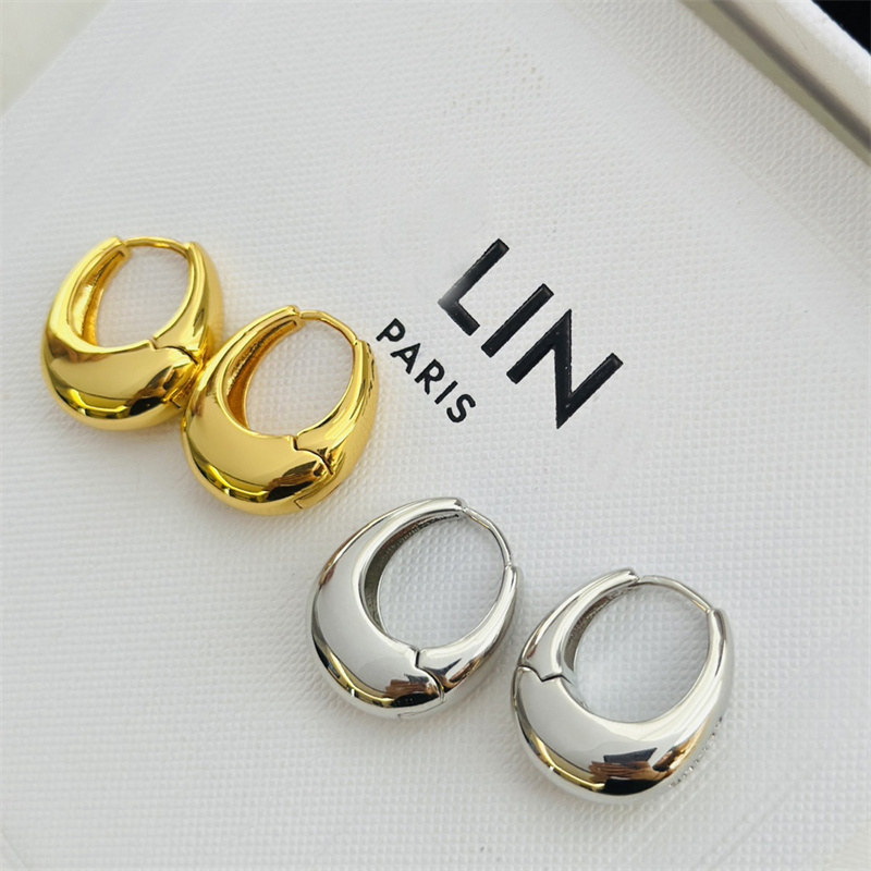 Ladies Luxury Jewelry Classic Brand Ear Studs Gold Earring Silver Earrings Designer Ornaments Wedding Party Accessories High Quality gift