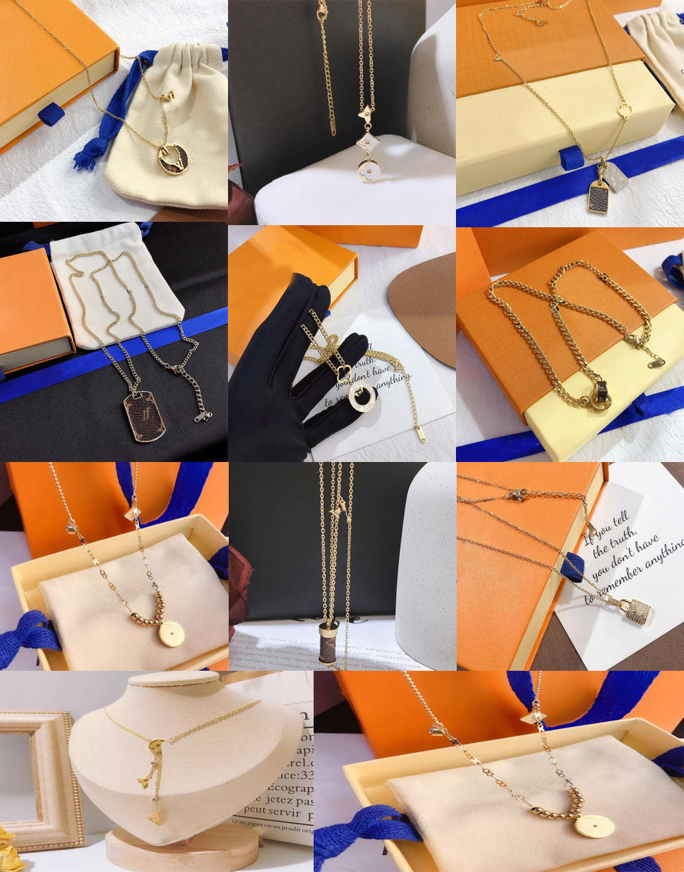 Fashion Women Luxury Designer Necklace Choker Pendant Chain 18K Gold Plated Stainless Steel Letter Necklaces Wedding Jewelry Accessories
Fashion Women Luxury Designer Necklace Choker Pendant Chain 18K Gold Plated Stainless Steel Letter Necklaces Wedding Jewelry Accessories