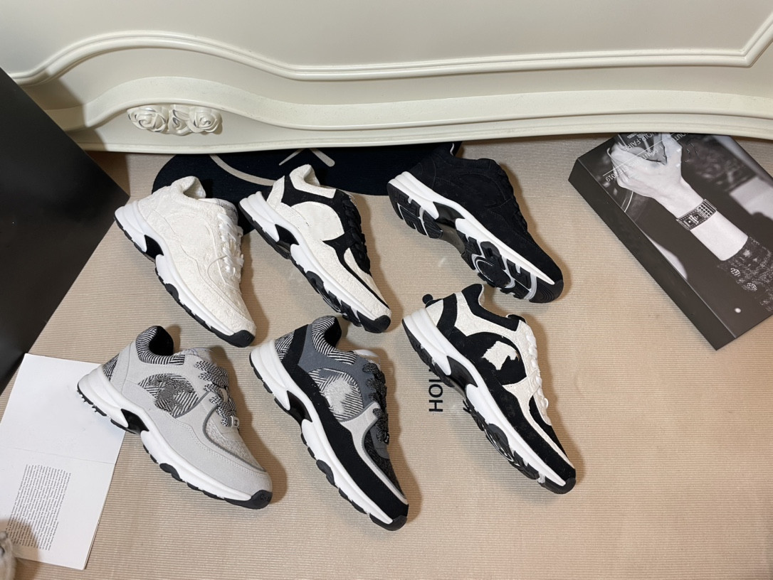 Designer Luxury Casual Shoes Calfskin Shoe Womens Top Technical Knit Platform Sneakers Black Grey Designers Sneaker Knits Runner Fashion Interlocking C Trainers, Chl11092
Designer Luxury Casual Shoes Calfskin Shoe Womens Top Technical Knit Platform Sneakers Black Grey Designers Sneaker Knits Runner Fashion Interlocking C Trainers, Chl11092
