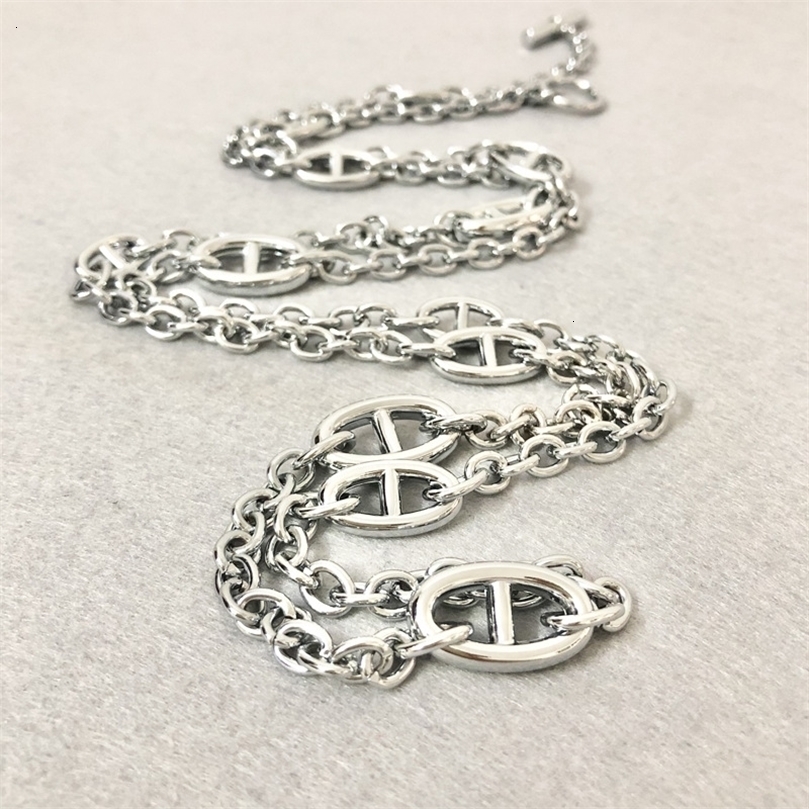 Bag Parts Accessories Korean Fashion Pig Nose Chain DIY Women Used for Necklace Bracelet Waist Body Vintage Stainless Steel Jewelry 221116