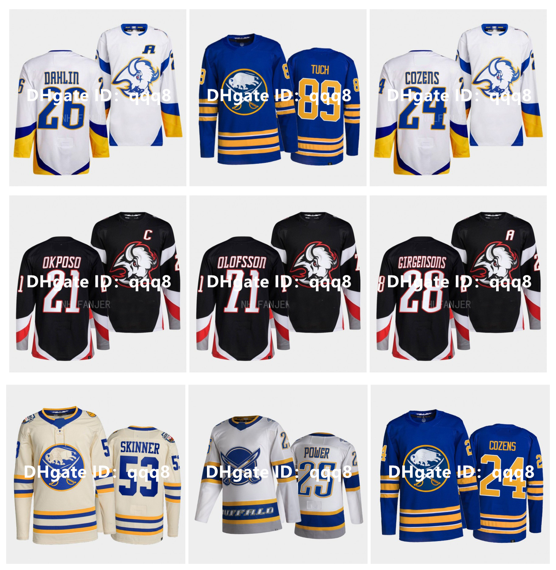 Reverse Retro Buffalo Tage Thompson Owen Power Sabres Hockey Jersey Jeff Skinner Alex Tuch Alternate Rasmus Dahlin Ben Bishop Kyle Okposo Dylan Cozens ANDERSON, Men
Reverse Retro Buffalo Tage Thompson Owen Power Sabres Hockey Jersey Jeff Skinner Alex Tuch Alternate Rasmus Dahlin Ben Bishop Kyle Okposo Dylan Cozens ANDERSON, Men