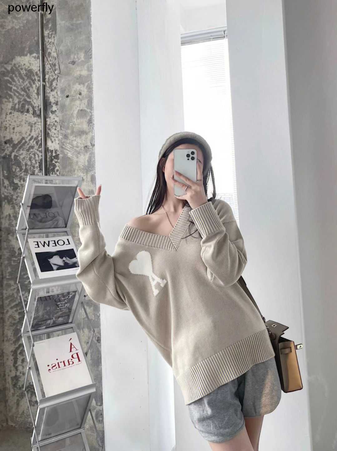 Women' Sweaters Designer Autumn Amis High quality2023 Embroidery Love Pullover Male Solid Female Streetwear Sweater, White
Women' Sweaters Designer Autumn Amis High quality2023 Embroidery Love Pullover Male Solid Female Streetwear Sweater, White