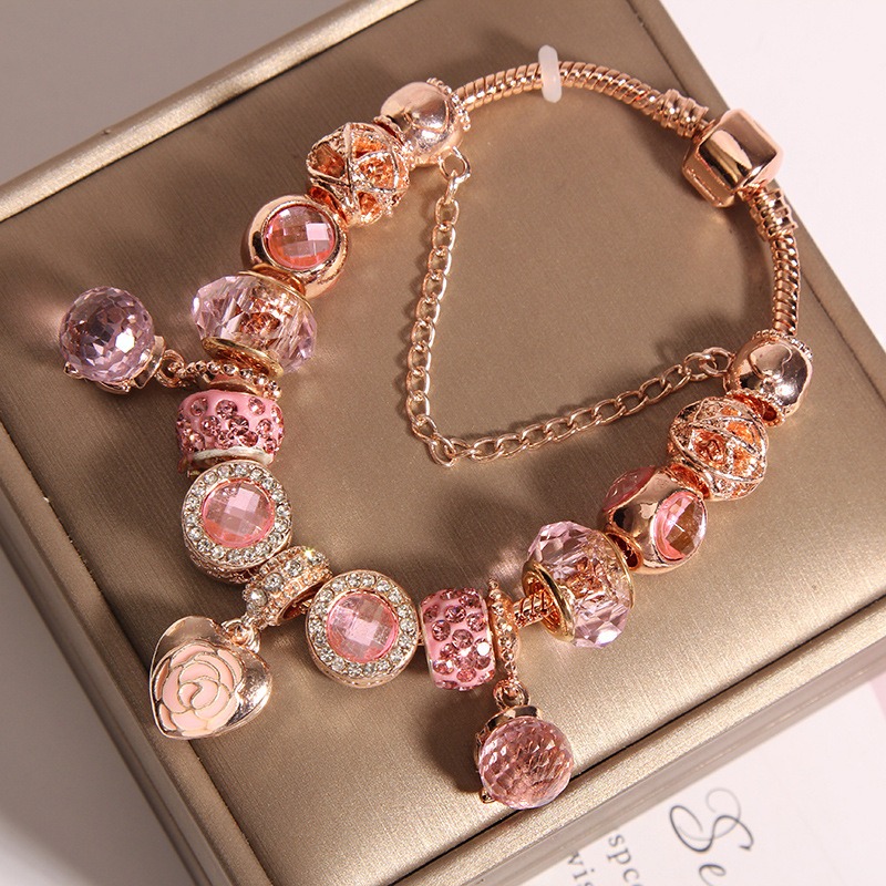 2022 New Charm Bracelet Rose Gold Five Petals Flower Pendant Pink Murano Glass European Charm Beads Heart Beads Bangle Fits Pandora Charm Bracelets & Necklace
2022 New Charm Bracelet Rose Gold Five Petals Flower Pendant Pink Murano Glass European Charm Beads Heart Beads Bangle Fits Pandora Charm Bracelets & Necklace