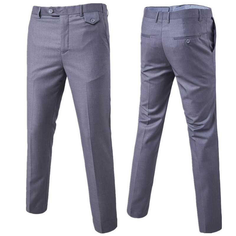 Mens Pants Quality Suit Solid Color Casual Business Office Trousers Slim Groom Dress Wedding Large Size 6XL 221117