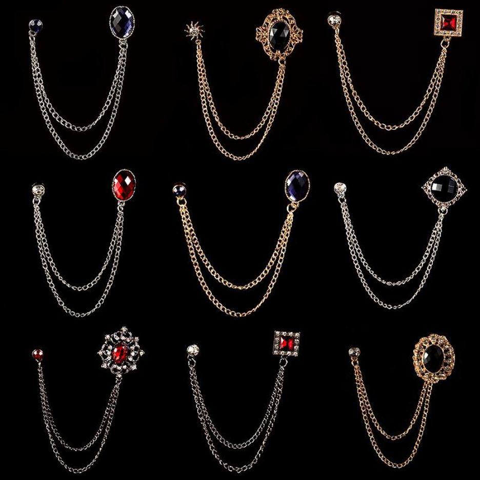 Pins Brooches Fashion Metal Rhinestones Men Suit Shirt Tassel Chain Lapel Pin And Brooch Jewelry Luxulry Clothing & Accessories273H
Pins Brooches Fashion Metal Rhinestones Men Suit Shirt Tassel Chain Lapel Pin And Brooch Jewelry Luxulry Clothing & Accessories273H
