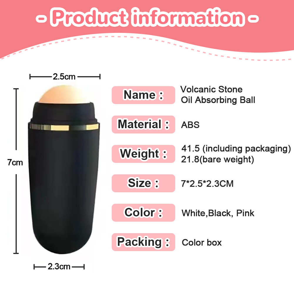 Face Oil Absorbing Roller Natural Volcanic Stone Massage Body Stick Makeup Face Skin Care Tool Facial Pores Cleaning Rollers 305