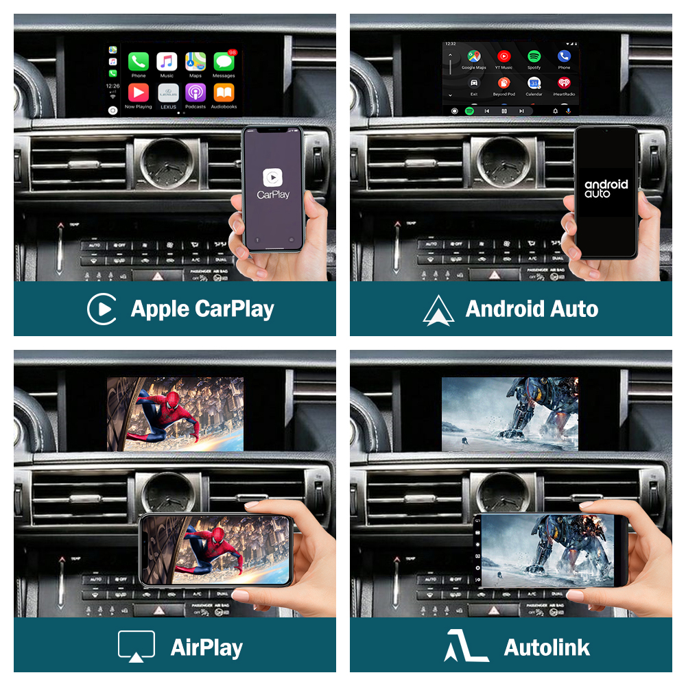 Wireless CarPlay for Lexus IS 2014-2019 with Android Auto Mirror Link AirPlay Car Play Functions