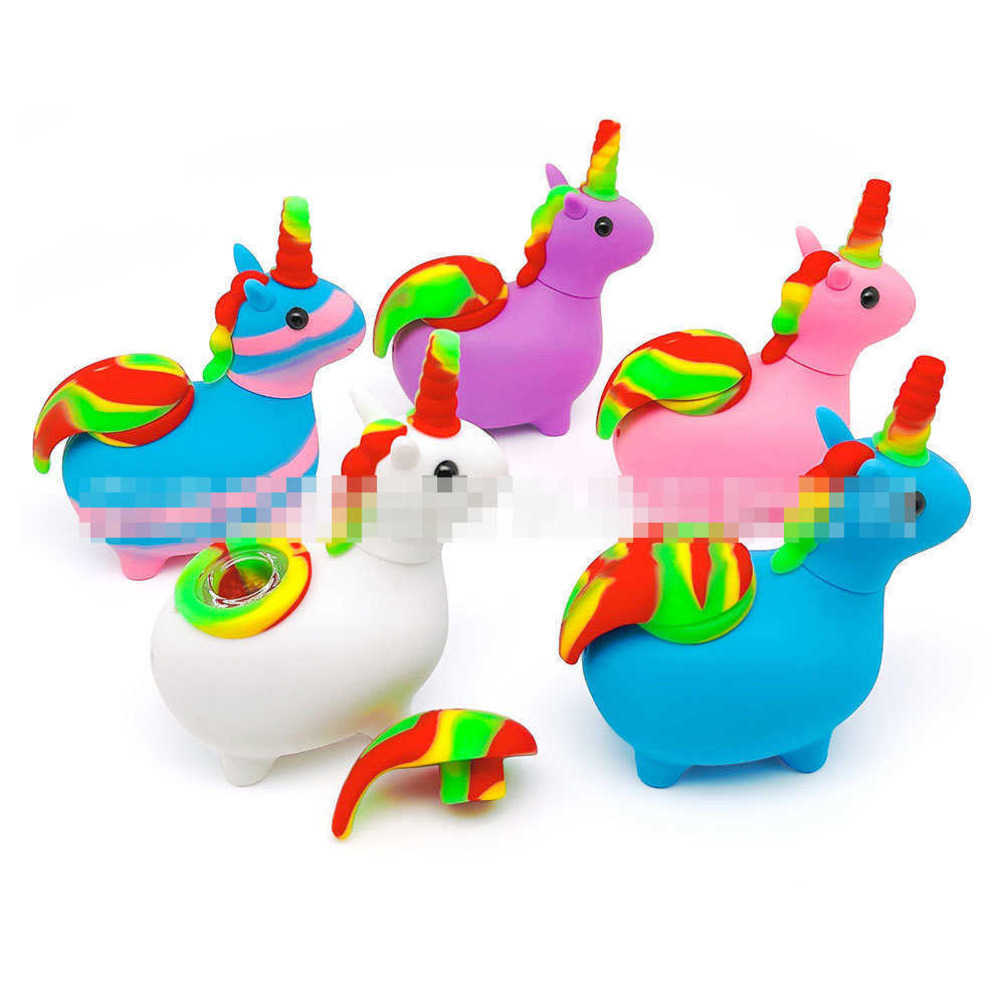 Cute Smoking Pipe Unicorn Animal Silicone Spoon Pipe Two Styles Tobacco Wholesale Hand Ppies
Cute Smoking Pipe Unicorn Animal Silicone Spoon Pipe Two Styles Tobacco Wholesale Hand Ppies