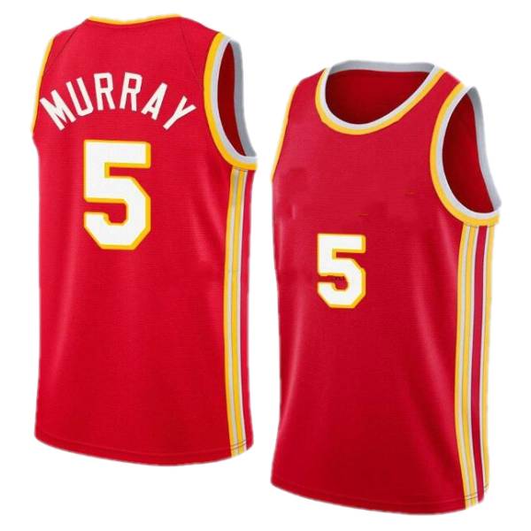 2023/24 11 Trae Young City Basketball Jerseys 5 Dejounte Murray Mens 55 Dikembe Mutombo 44 Pete Maravich Retro Shirt