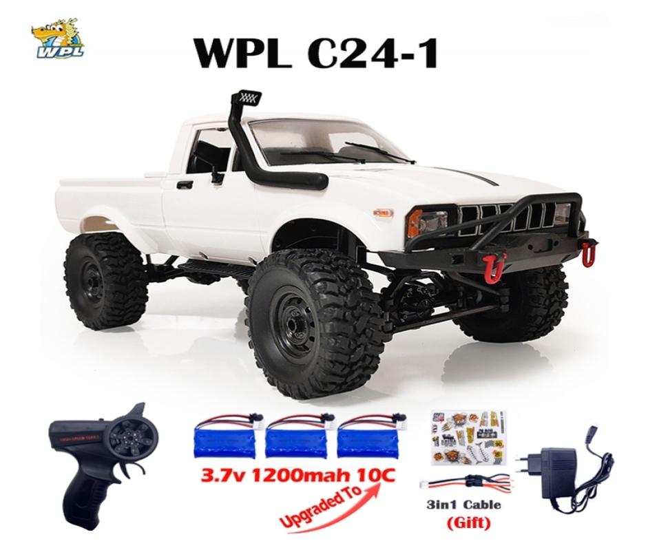 WPL C241 Full Scale RC Car 116 24G 4WD Rock Crawler Electric Buggy Climbing Truck LED Light Onroad 116 For Kids Gifts Toys 225559199
WPL C241 Full Scale RC Car 116 24G 4WD Rock Crawler Electric Buggy Climbing Truck LED Light Onroad 116 For Kids Gifts Toys 225559199