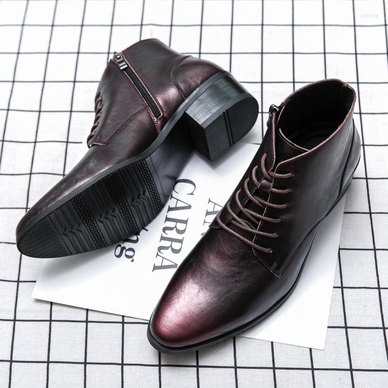 Boots Autumn Spring Elegant Business Men's Leather Men Lace-up Solid Dress Formal Model Fashion Show Black Red Mens Shoes
Boots Autumn Spring Elegant Business Men's Leather Men Lace-up Solid Dress Formal Model Fashion Show Black Red Mens Shoes